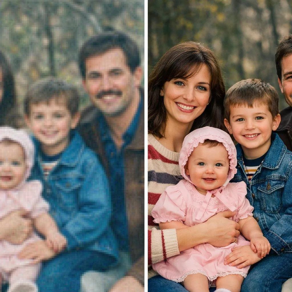 AI image generator fixing low quality photo to image