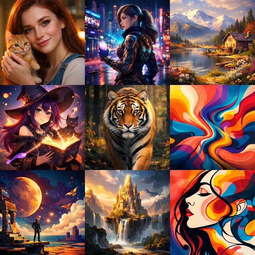 Creative process assisted by a high-performance text to image generator